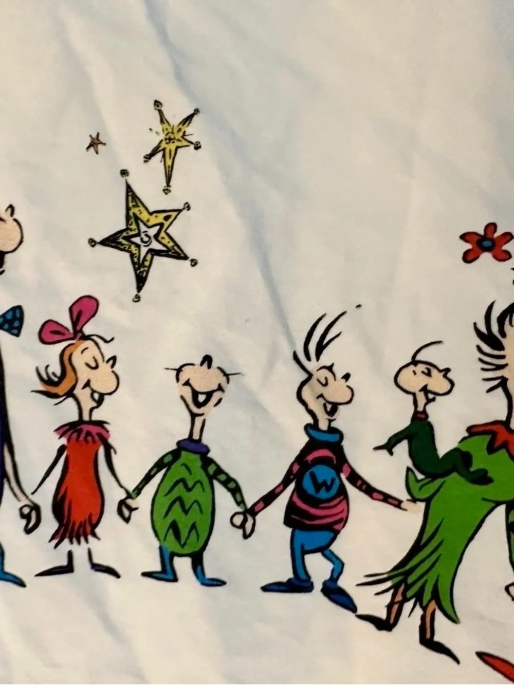 Pottery Barn Kids Dr. Seuss The Grinch Christmas Photo Op Crib Sheet Rare Find